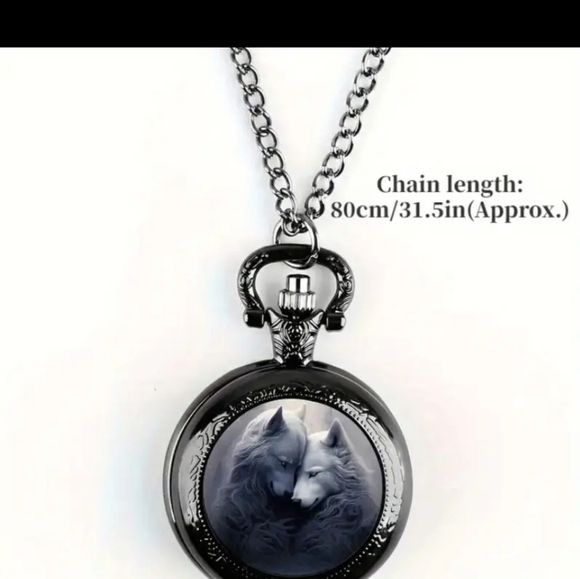 New wolf pocket watch. Many wolf styles available - Picture 3 of 4